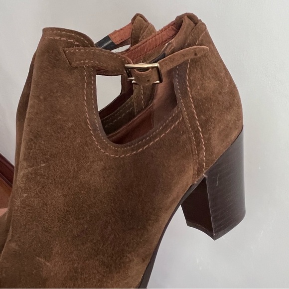 Frye Meghan Ankle Boots Women’s Size 10B Booties Brown Suede Heels - Picture 5 of 13